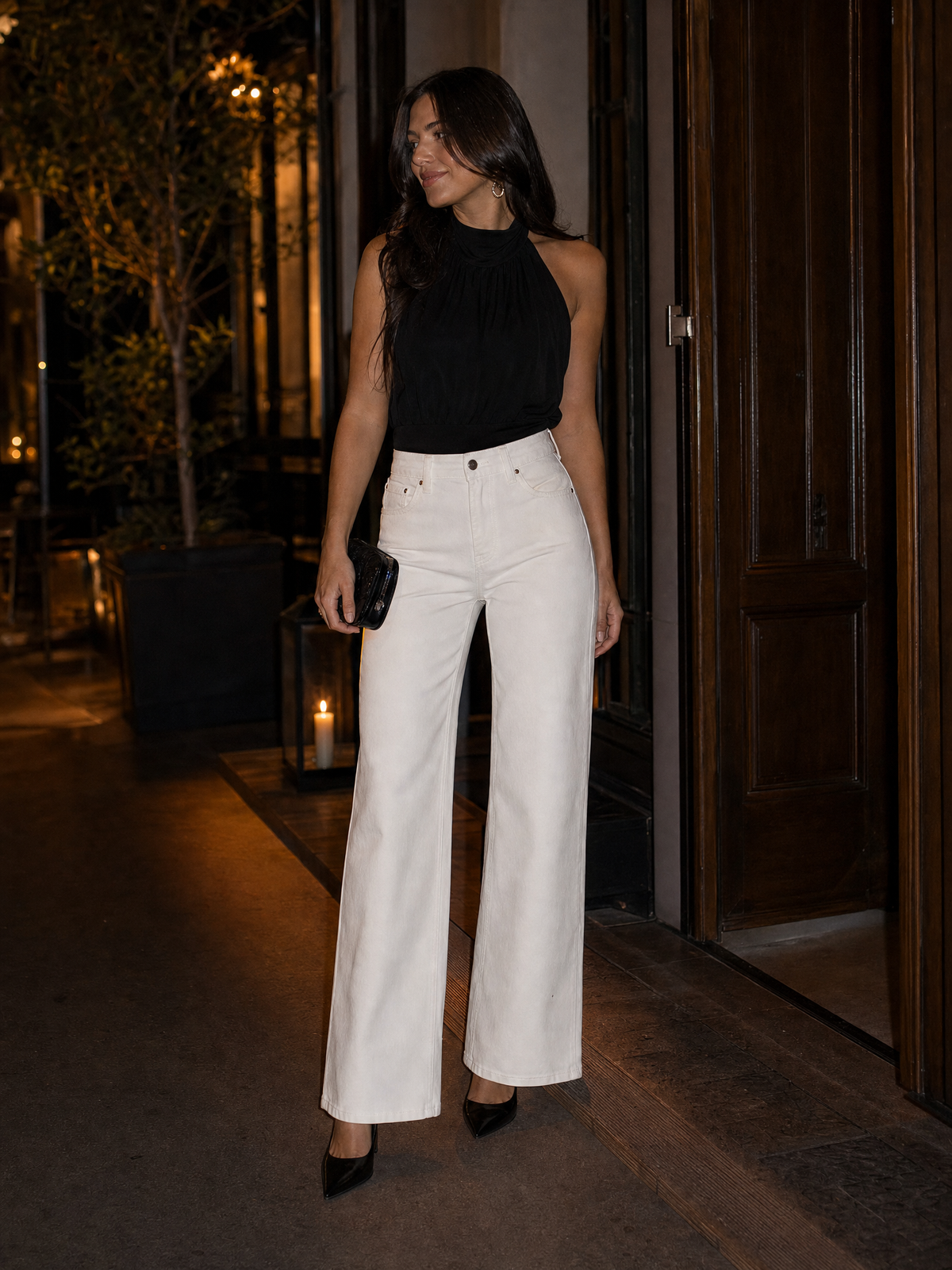 White white flare jeans - Lana Fiorelli