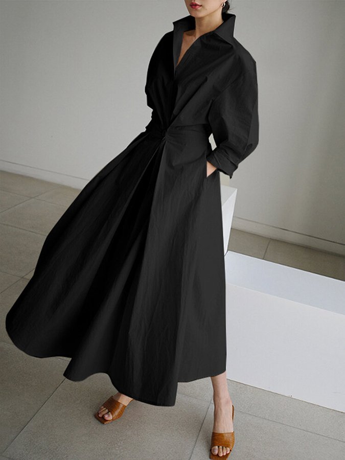 Black long wedding guest dress - Lana Fiorelli