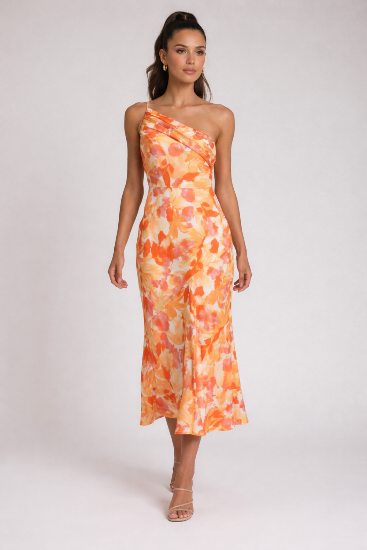 Orange Midi Dress - Lana Fiorelli
