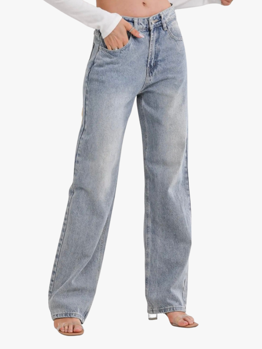 Women's ripped straight jeans - Lana Fiorelli