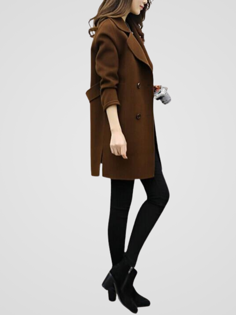Women's double-breasted coat - Lana Fiorelli