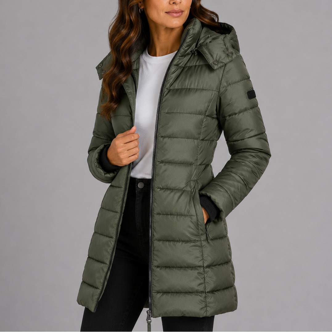 Green puffer jacket - Lana Fiorelli
