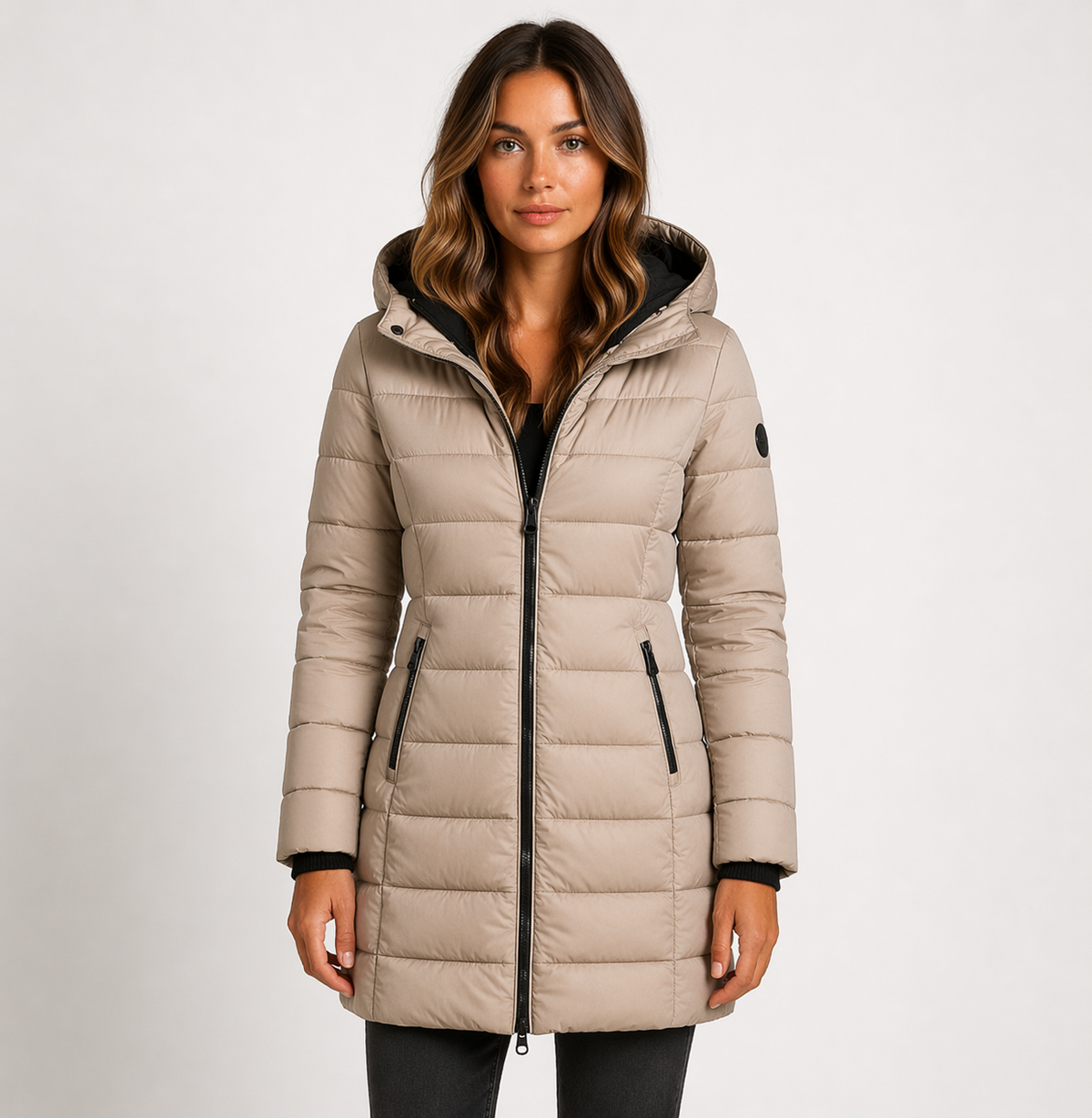 Khaki puffer jacket - Lana Fiorelli