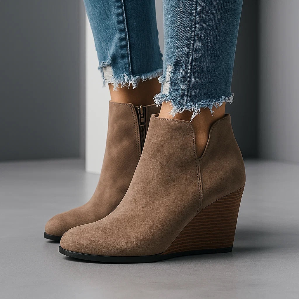 Brown wedge ankle boots - Lana Fiorelli