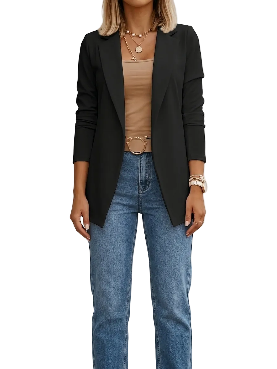 Black open-front blazer - Lana Fiorelli