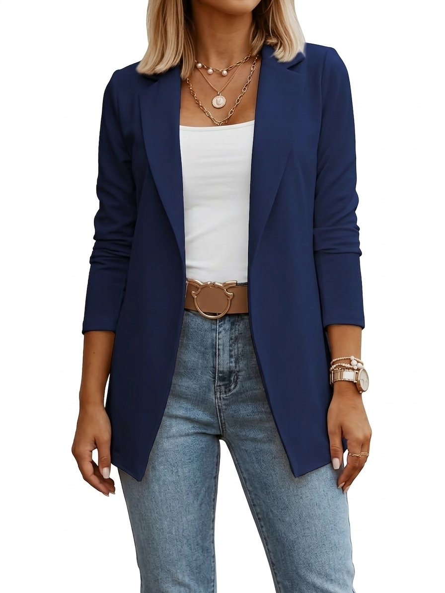 Blue open-front blazer - Lana Fiorelli