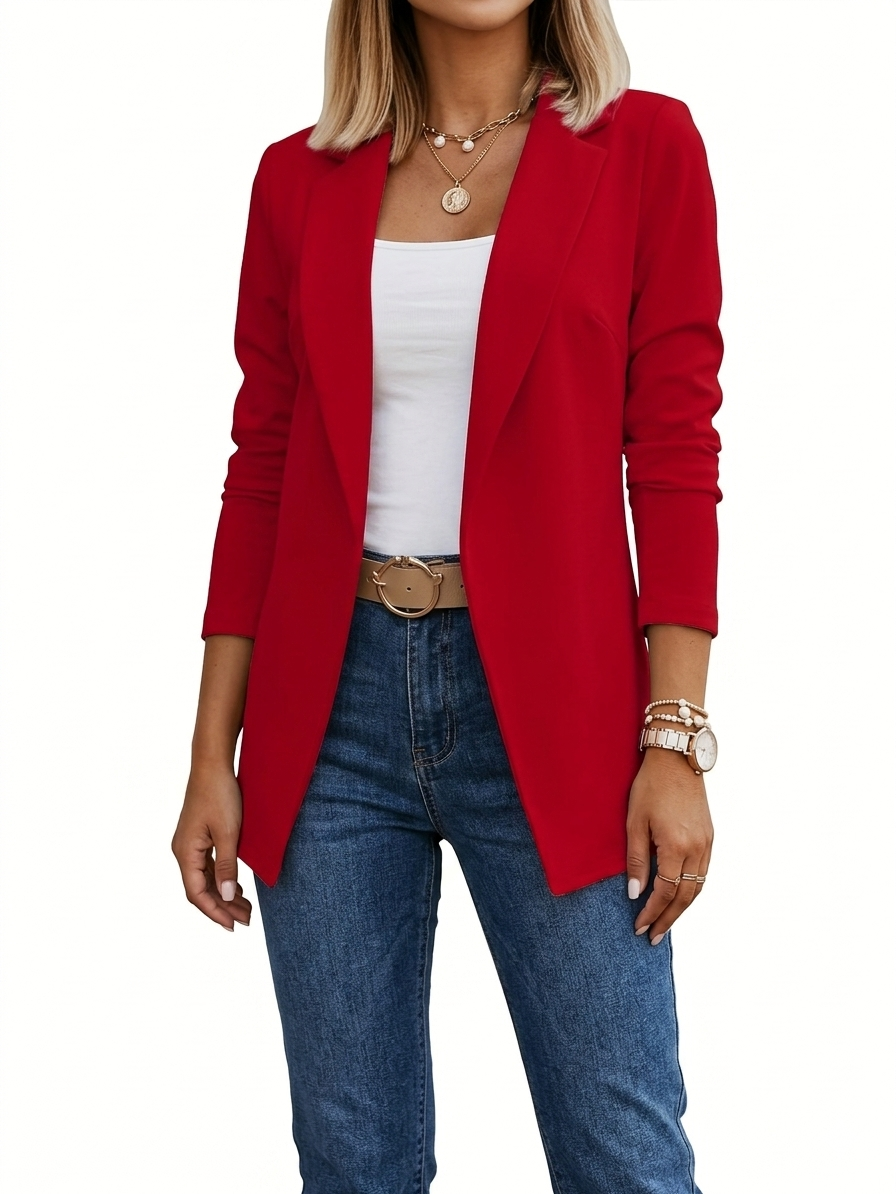 Red open-front blazer - Lana Fiorelli