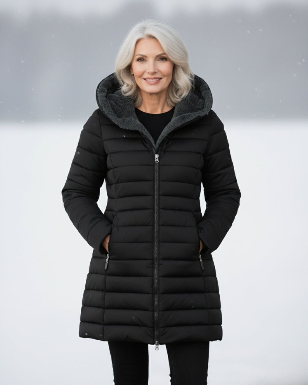 Black puffer jacket - Lana Fiorelli