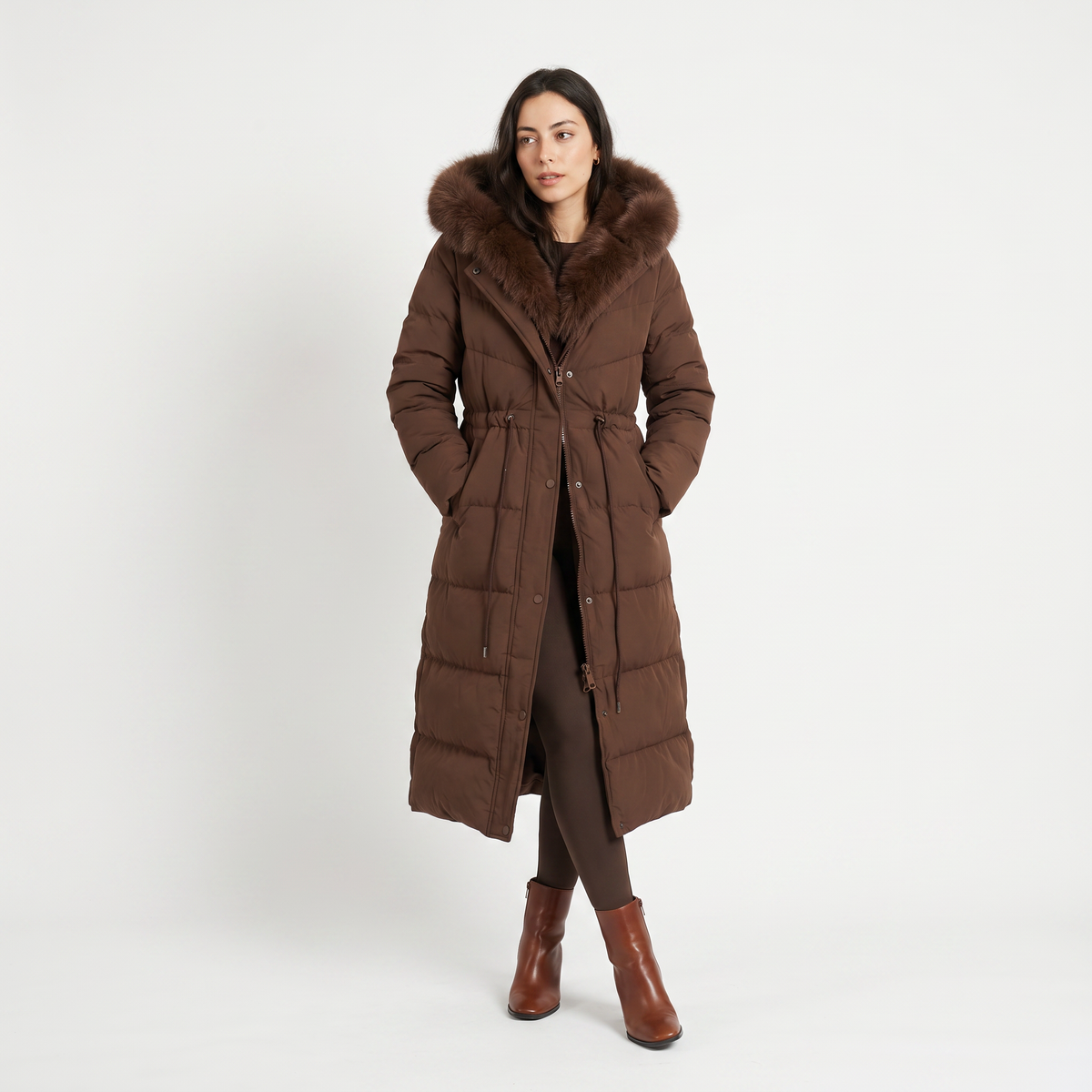 Brown puffer coat - Lana Fiorelli