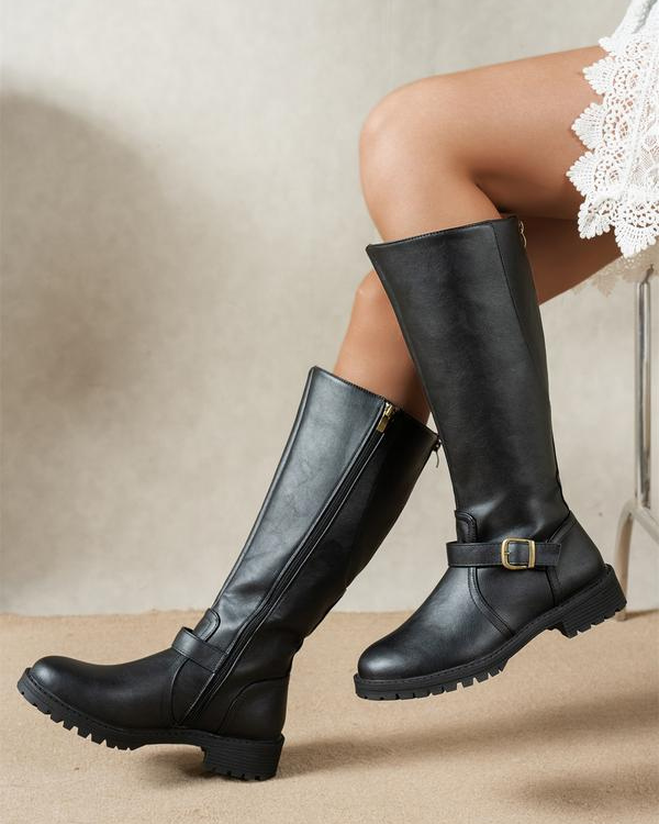 Black wide toe boots - Lana Fiorelli