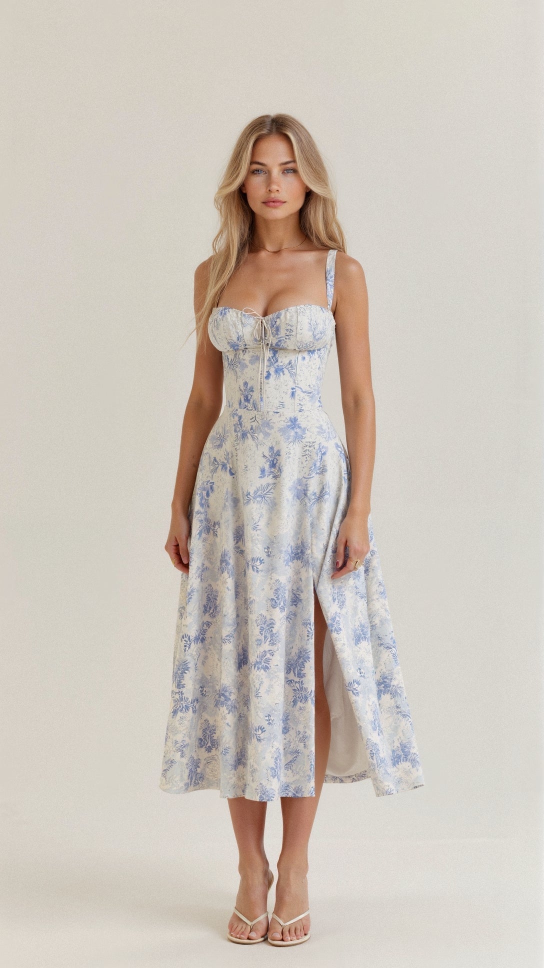 Blue Midi Dress - Lana Fiorelli