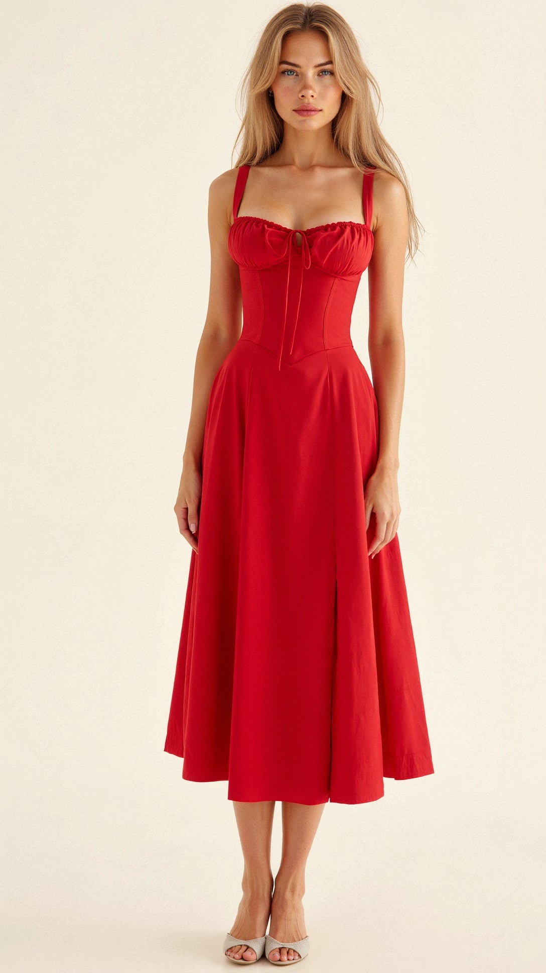 Red Midi Dress - Lana Fiorelli