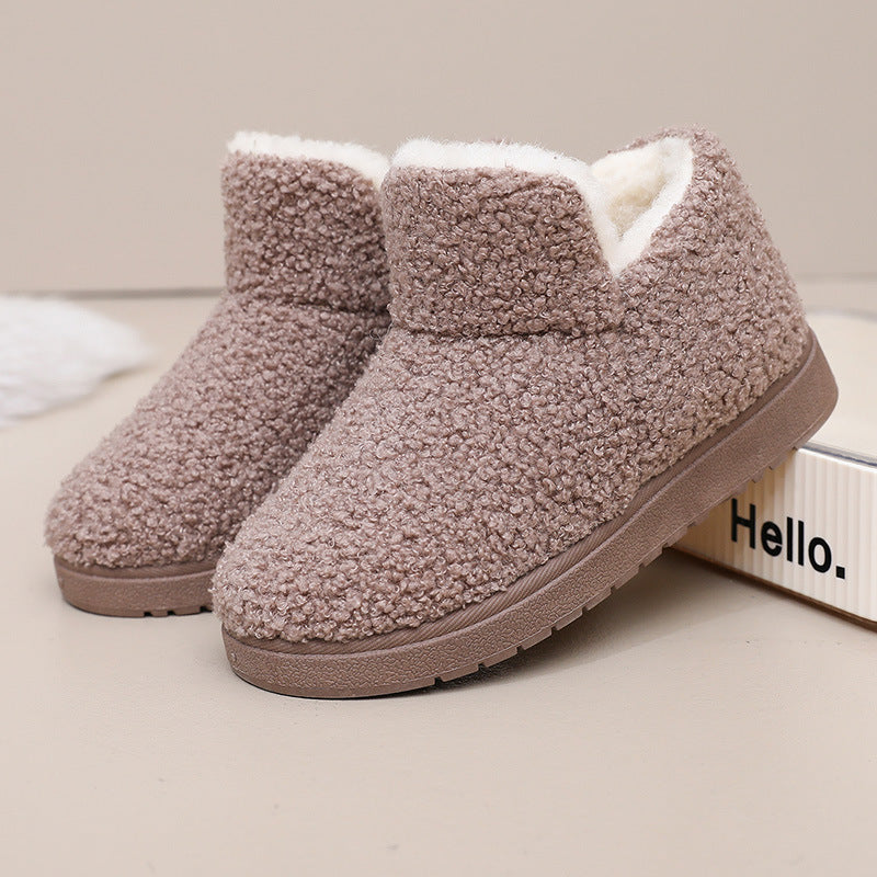 Khaki fleece lined slipper boots - Lana Fiorelli