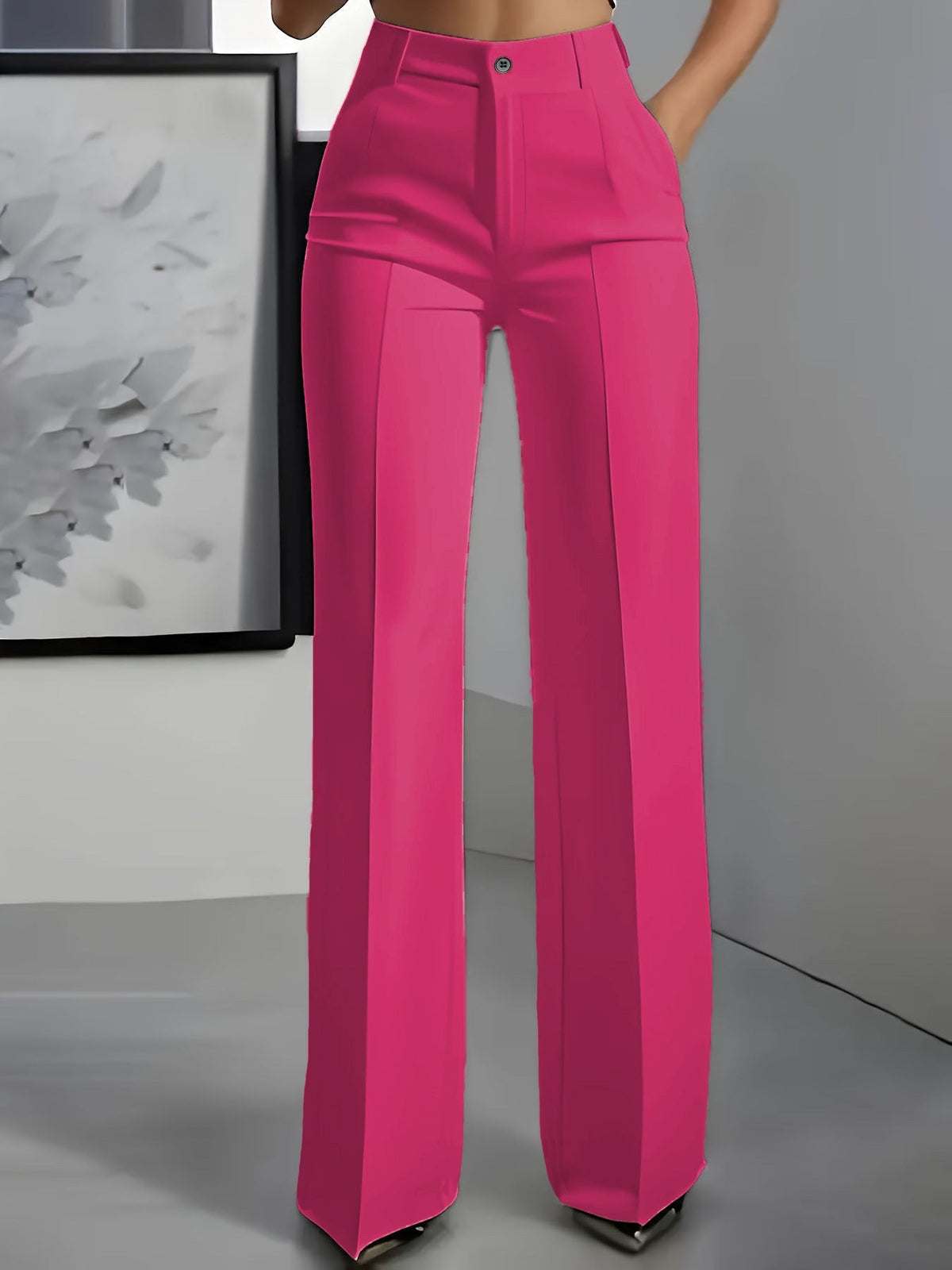 Pink high waist trousers - Lana Fiorelli