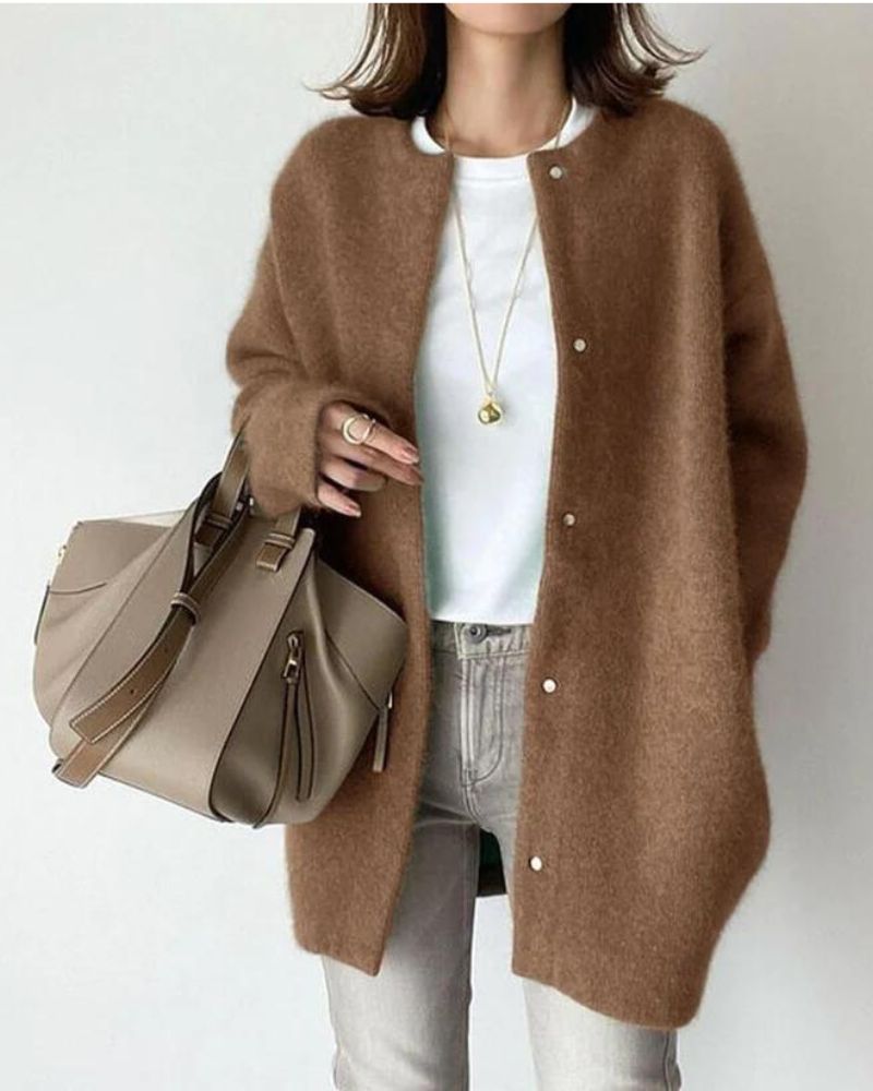 Dark Brown cardigan - Lana Fiorelli