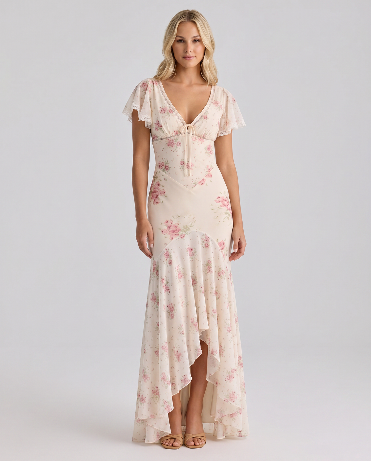 Cream Maxi Dress - Lana Fiorelli