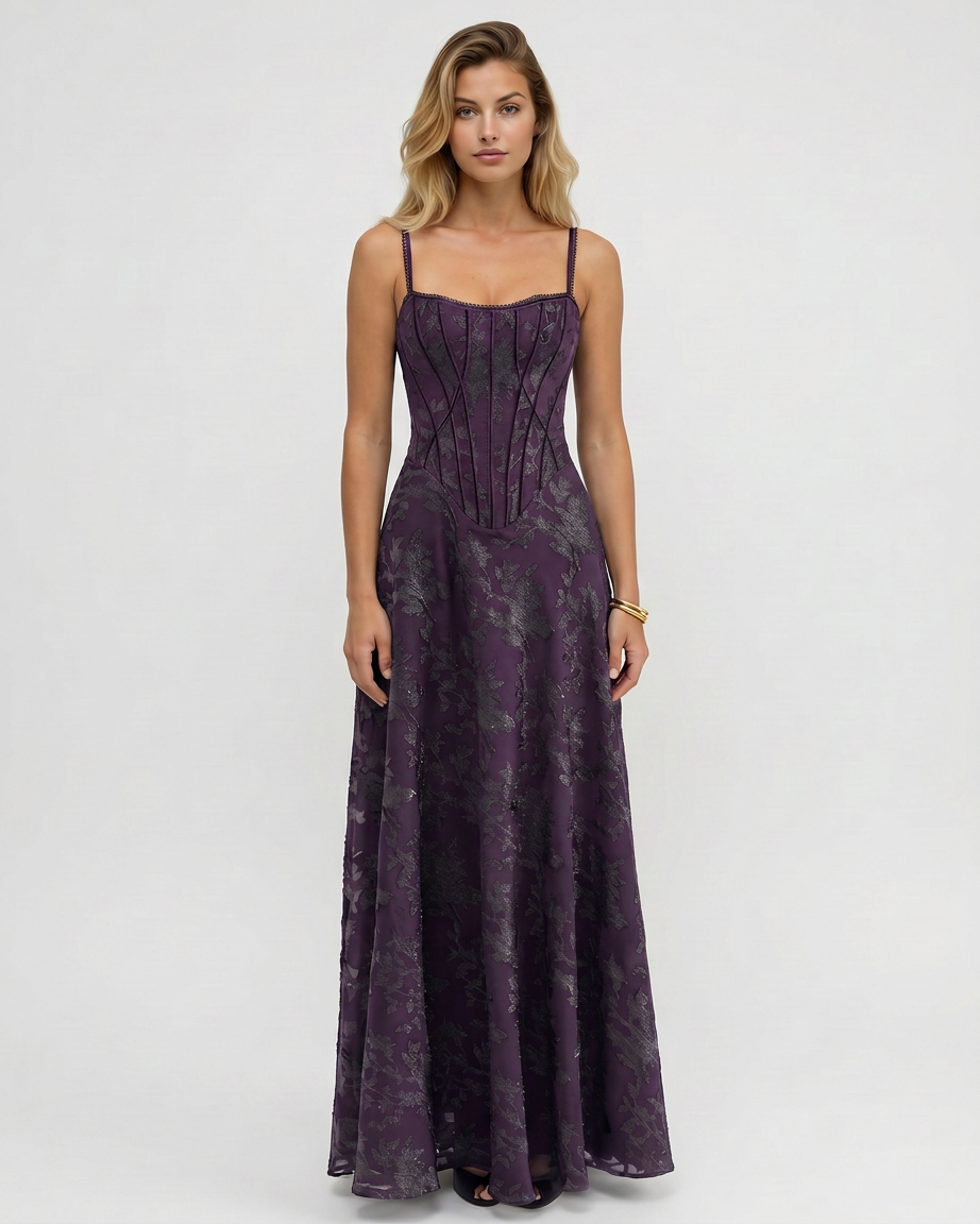 Purple Maxi Dress - Lana Fiorelli