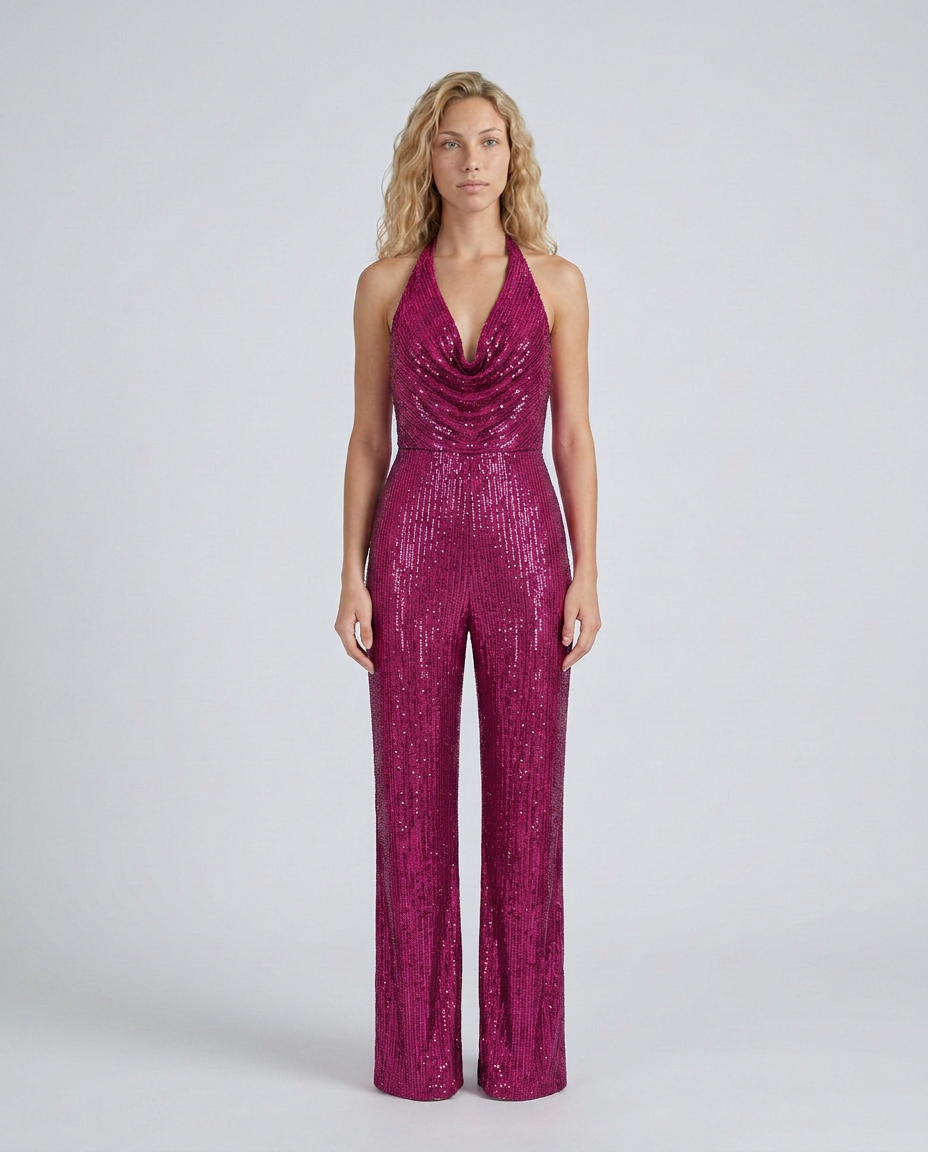 Powder Pink Jumpsuit - Lana Fiorelli