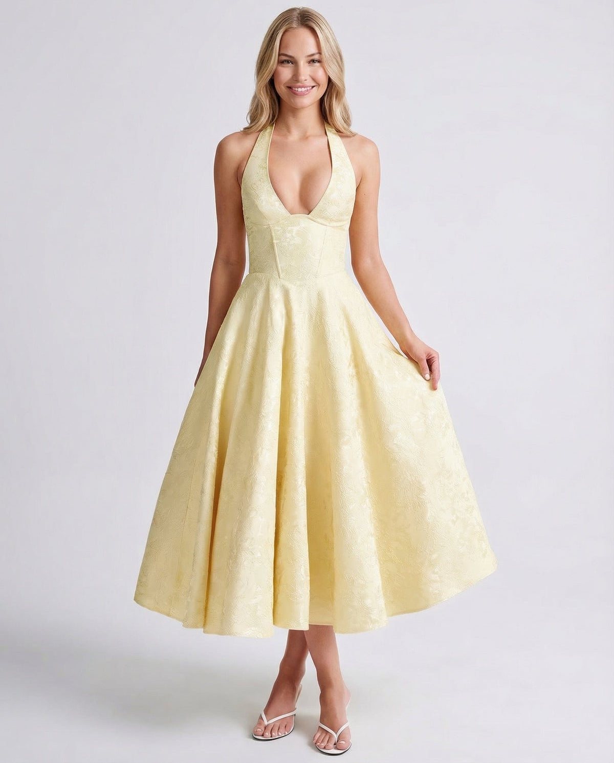 Yellow Midi Dress - Lana Fiorelli