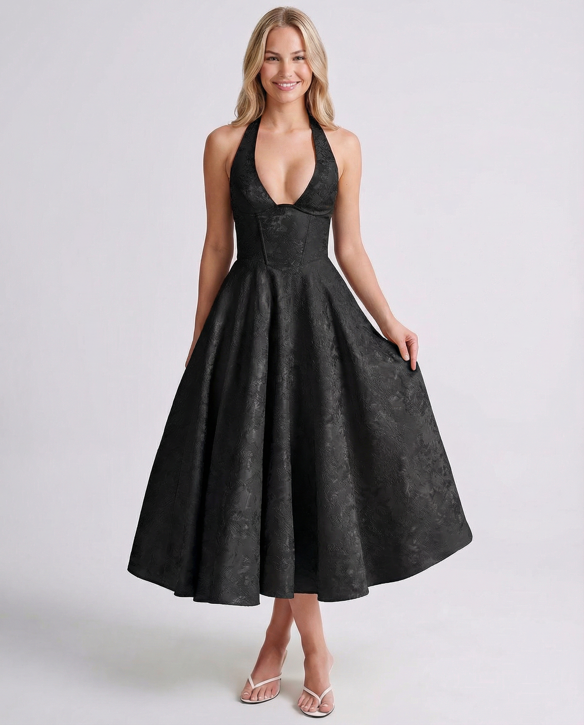 Black Midi Dress - Lana Fiorelli
