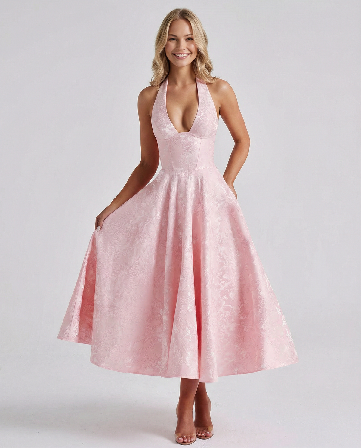 Pink Midi Dress - Lana Fiorelli