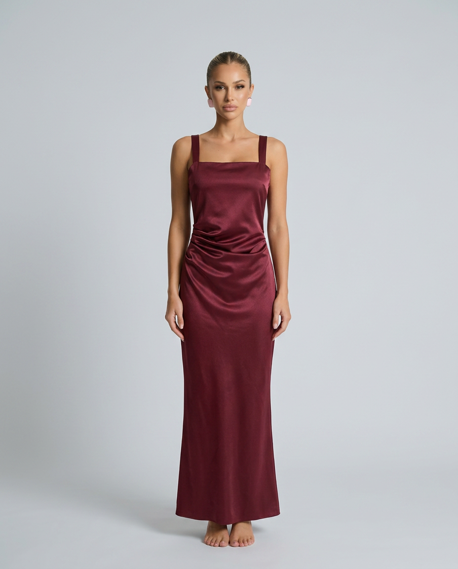 Burgundy Maxi Dress - Lana Fiorelli
