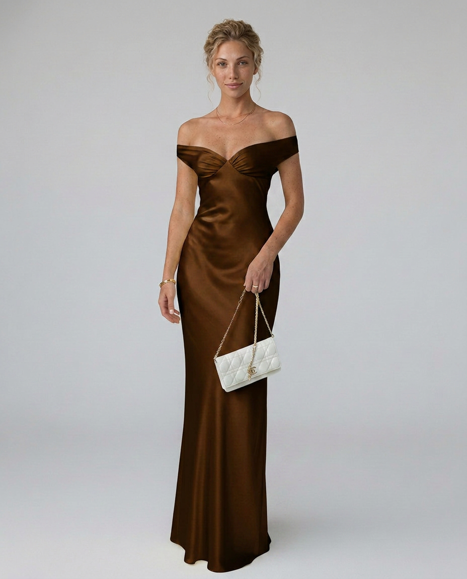 Brown Maxi Dress - Lana Fiorelli