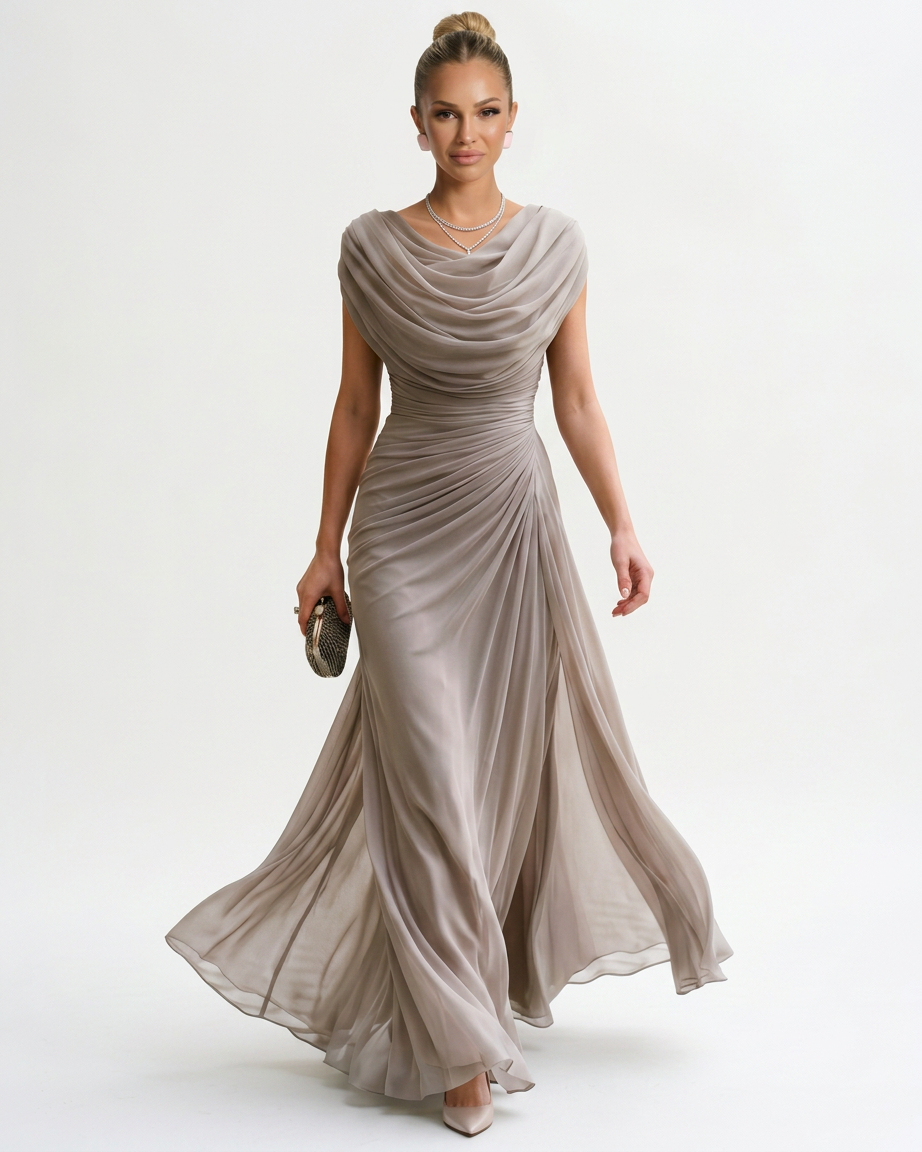Beige Maxi Dress - Lana Fiorelli