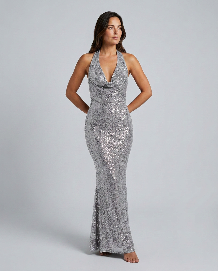 Light Grey Maxi Dress - Lana Fiorelli