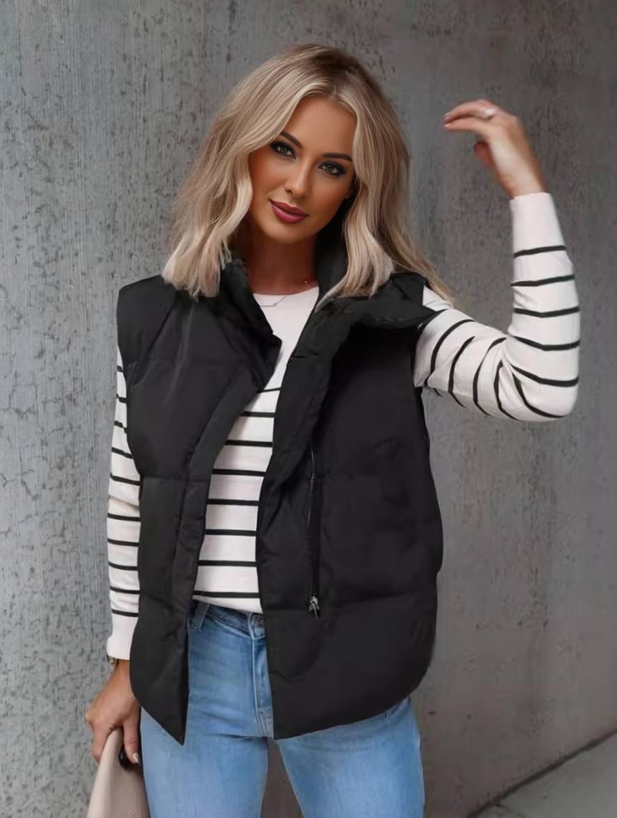 Black padded gilet - Lana Fiorelli
