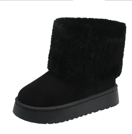 Black plush lined winter boots - Lana Fiorelli