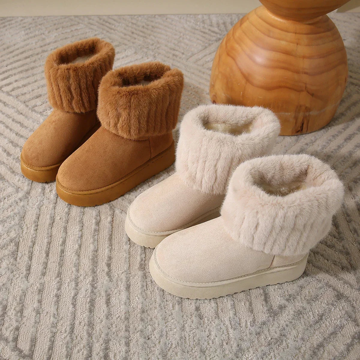 Women's plush lined winter boots - Lana Fiorelli