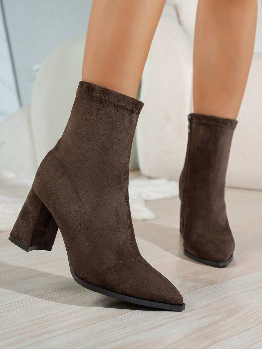 Dark Brown pointed ankle boots - Lana Fiorelli
