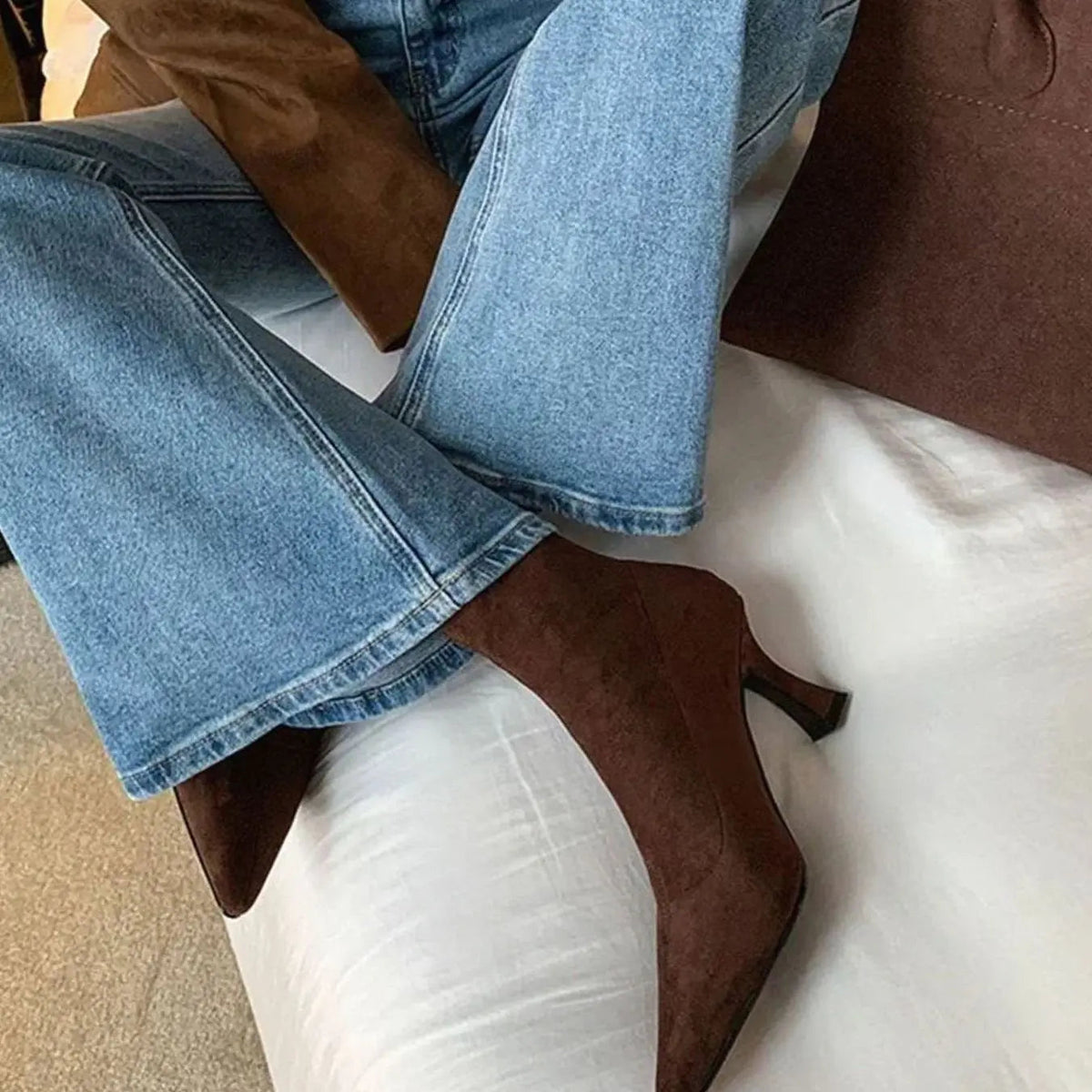Brown sock ankle boots - Lana Fiorelli