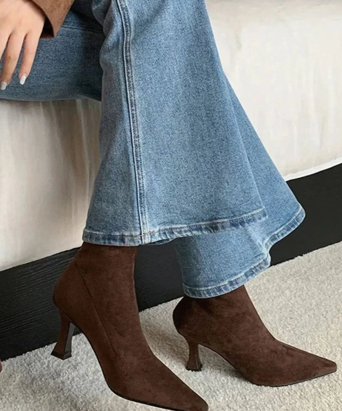 Brown sock ankle boots - Lana Fiorelli