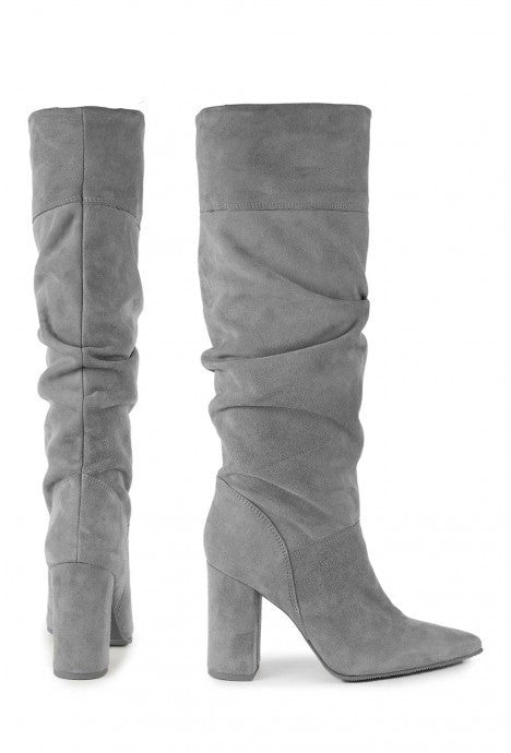 Grey slouch knee high boots - Lana Fiorelli