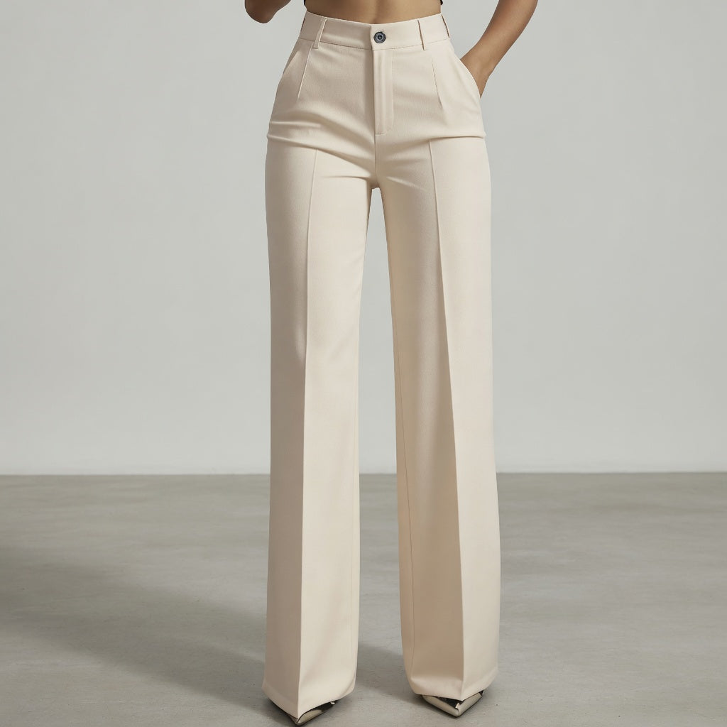 Beige high waist trousers - Lana Fiorelli