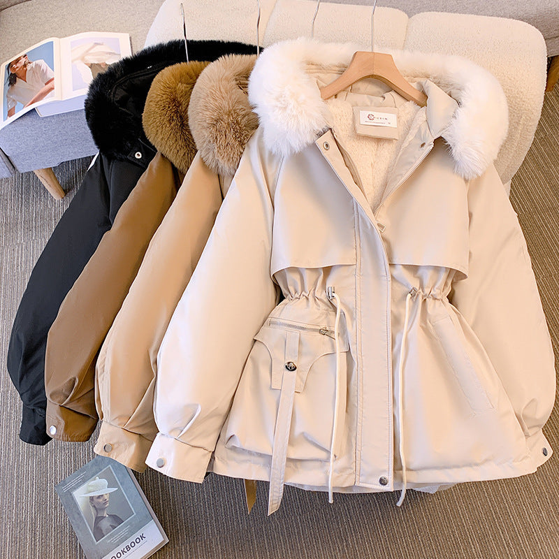 Women's fur trim hooded coat - Lana Fiorelli