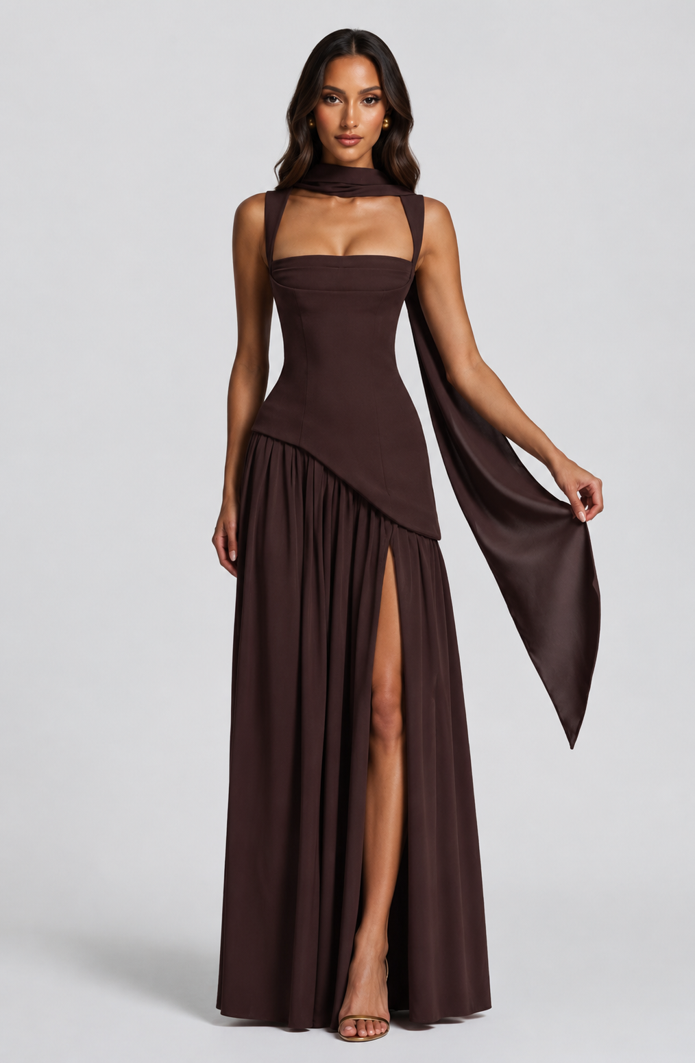 Draped Maxi Dress - Lana Fiorelli