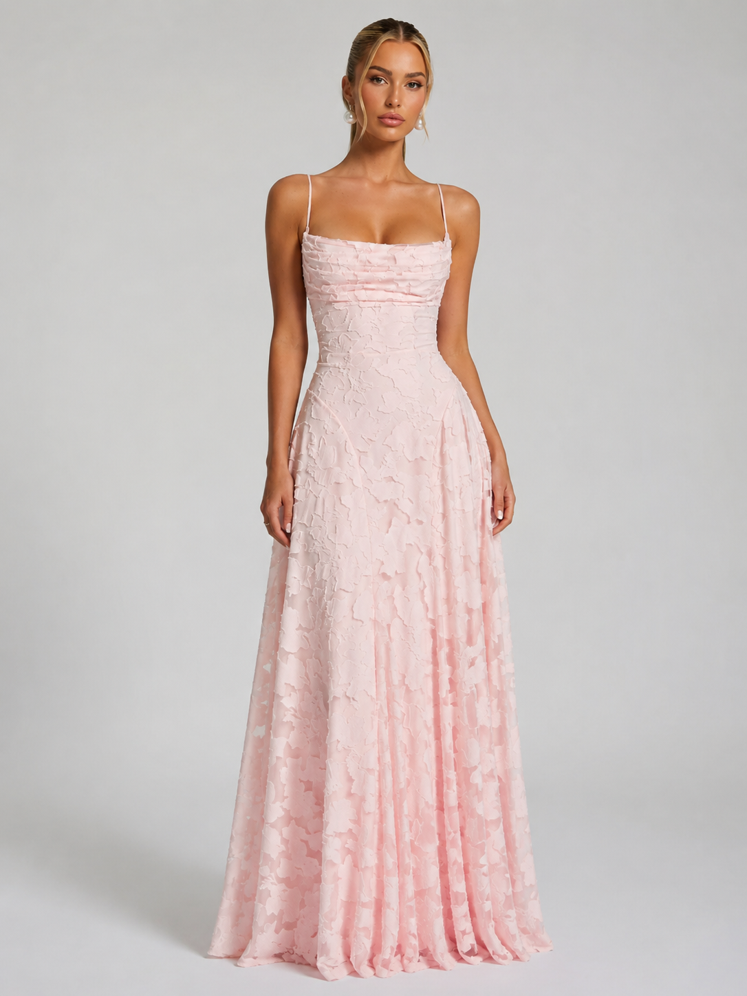 Pink Floral Maxi Dress - Lana Fiorelli