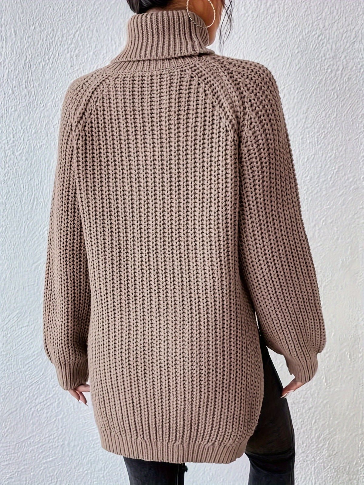 Black mock neck knit top - Lana Fiorelli