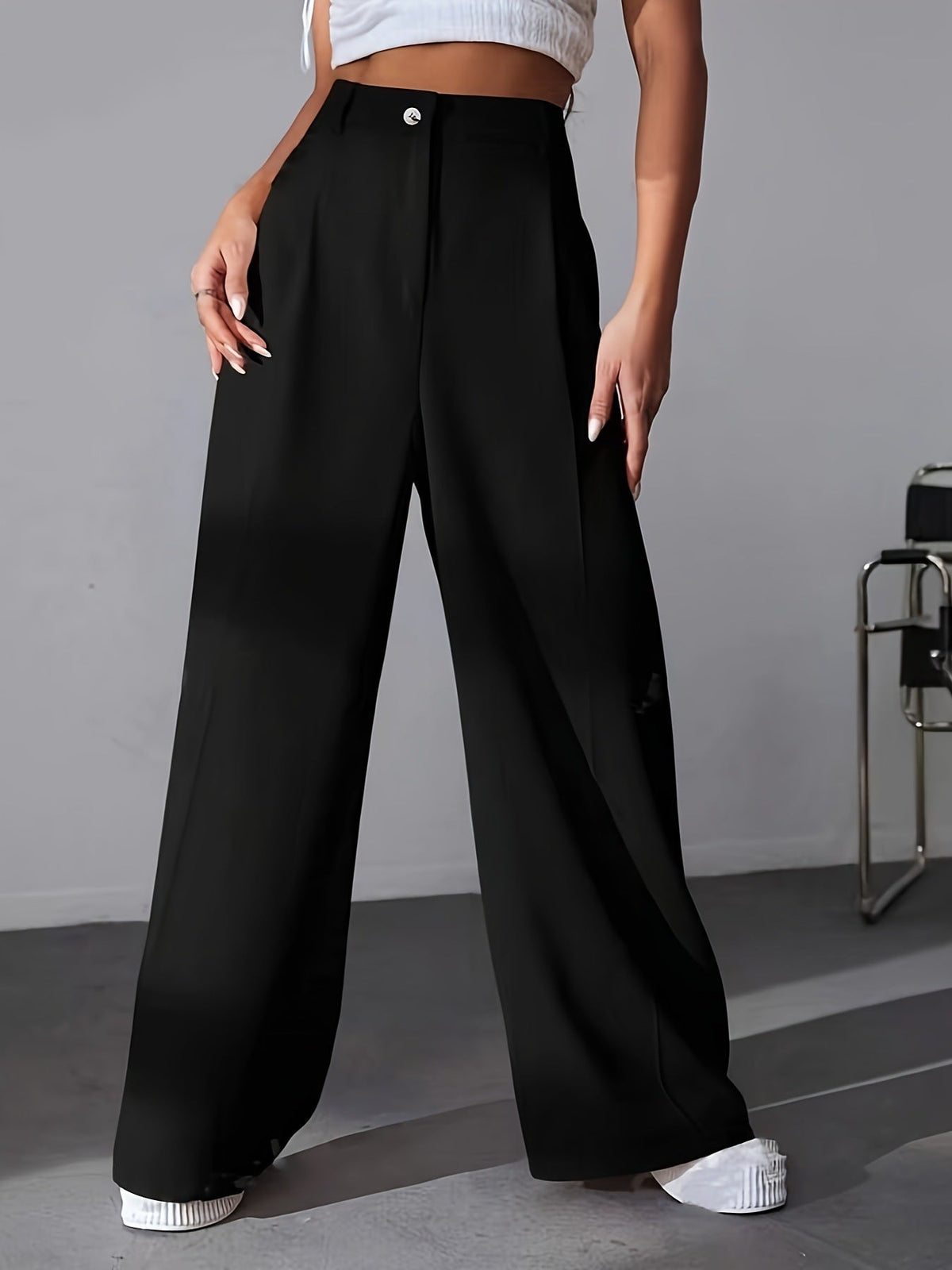 Black pleated trousers - Lana Fiorelli