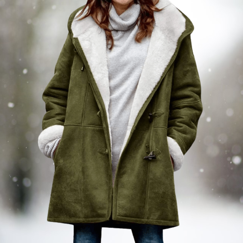 Green hooded toggle coat - Lana Fiorelli