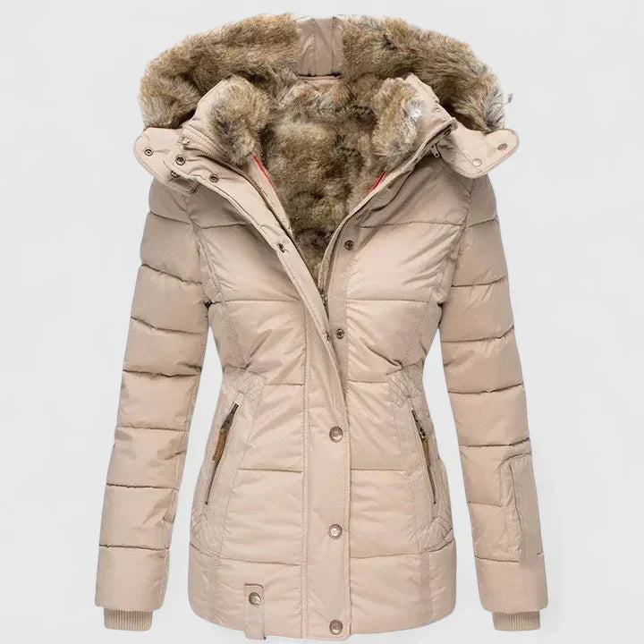 Beige winter coat - Lana Fiorelli