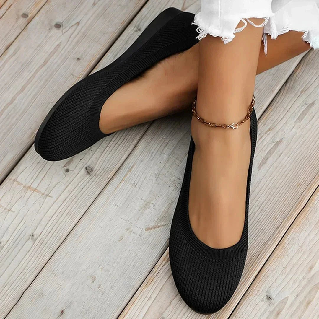 Black knit loafer flats - Lana Fiorelli