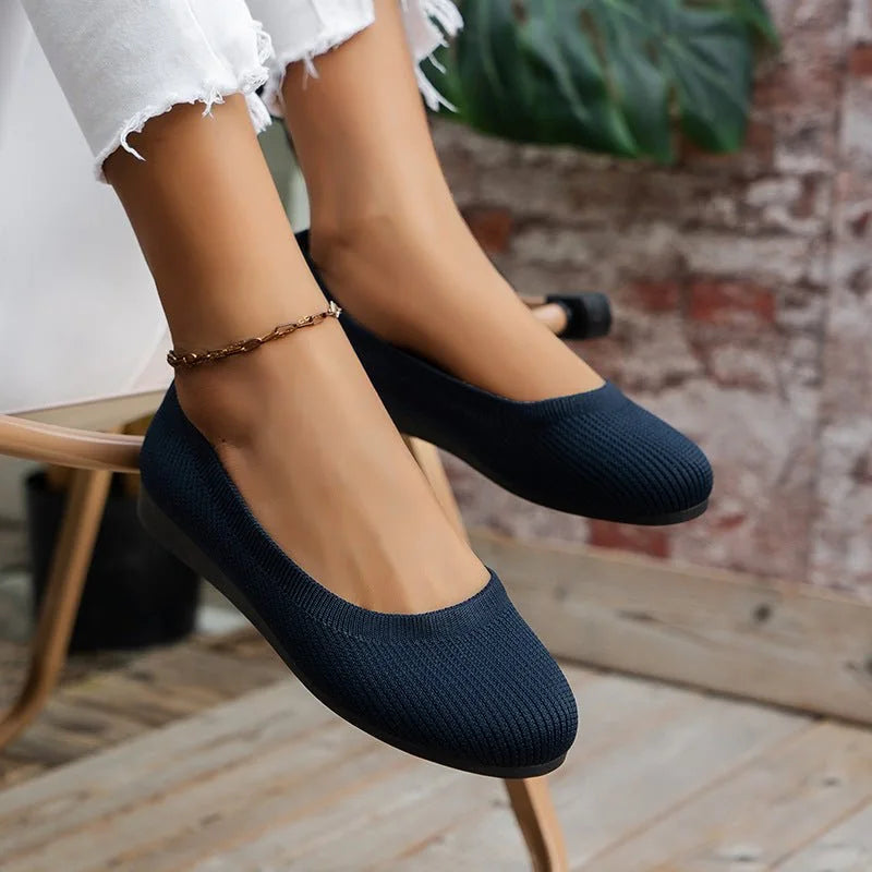 Blue knit loafer flats - Lana Fiorelli