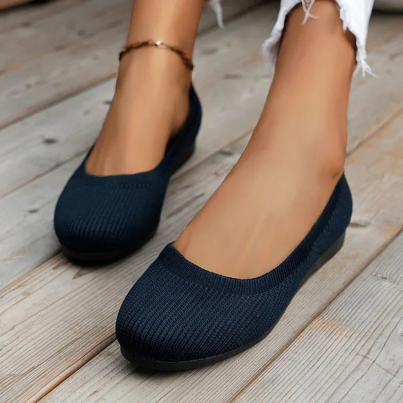 Blue knit loafer flats - Lana Fiorelli