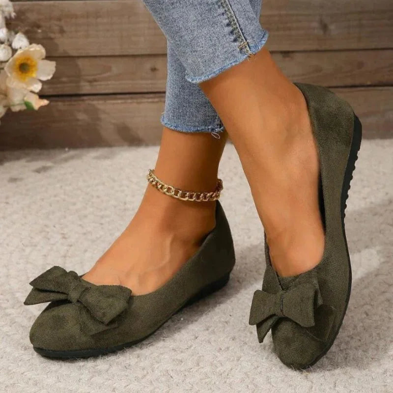 Dark Green wide fit ballet flats - Lana Fiorelli