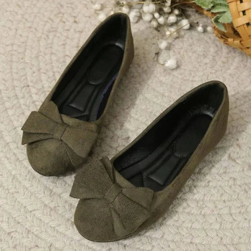 Dark Green wide fit ballet flats - Lana Fiorelli