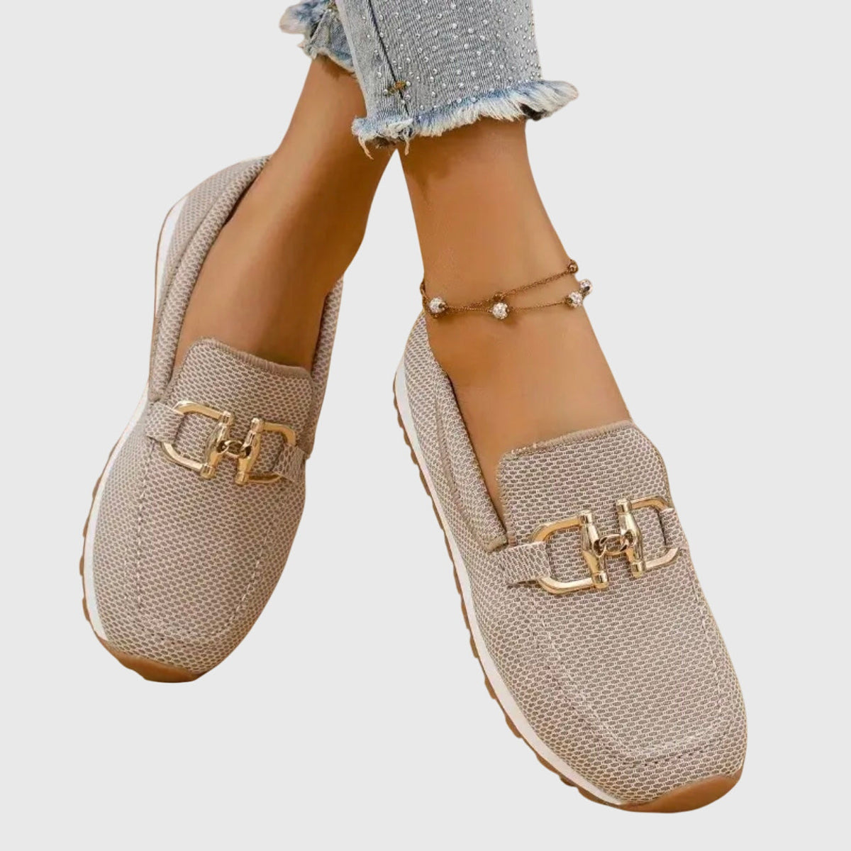 Grey knit slip on sneakers - Lana Fiorelli
